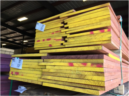 Photo: Exotic lumber at Hurford Hardwoods USA